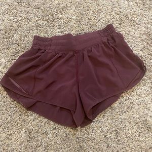 Maroon lulu shorts size 4